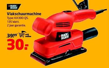 Aanbiedingen Black + decker vlakschuurmachine ka300-qs - Black &amp; Decker - Geldig van 08/09/2014 tot 21/09/2014 bij Formido