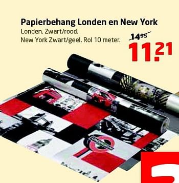 Aanbiedingen Papierbehang londen en new york - Huismerk - Formido - Geldig van 08/09/2014 tot 21/09/2014 bij Formido