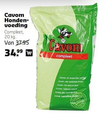 Aanbiedingen Cavom hondenvoeding - Cavom - Geldig van 08/09/2014 tot 21/09/2014 bij Pets Place