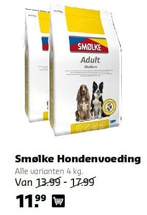 Aanbiedingen Smølke hondenvoeding - Smølke - Geldig van 08/09/2014 tot 21/09/2014 bij Pets Place