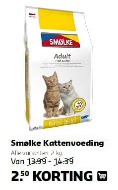Aanbiedingen Smølke kattenvoeding - Smølke - Geldig van 08/09/2014 tot 21/09/2014 bij Pets Place