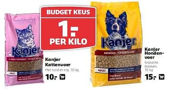 Aanbiedingen Kanjer kattenvoer - Kanjers - Geldig van 08/09/2014 tot 21/09/2014 bij Pets Place