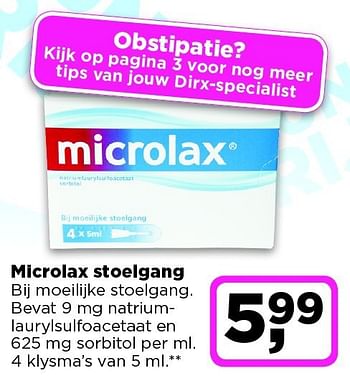 Aanbiedingen Microlax stoelgang - Pharmacia - Geldig van 09/09/2014 tot 15/09/2014 bij Dirx Drogisterijen