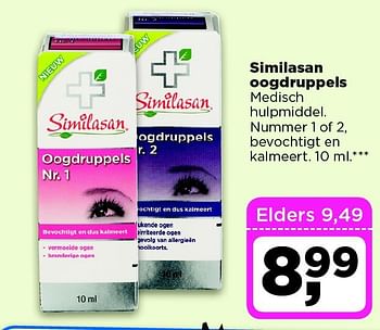 Aanbiedingen Similasan oogdruppels medisch hulpmiddel - Similasan - Geldig van 09/09/2014 tot 15/09/2014 bij Dirx Drogisterijen