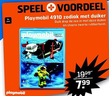 Aanbiedingen Playmobil 4910 zodiak met duiker - Playmobil - Geldig van 09/09/2014 tot 21/09/2014 bij Trekpleister