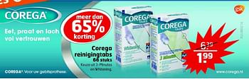 Aanbiedingen Corega reinigingtabs - Corega - Geldig van 09/09/2014 tot 21/09/2014 bij Trekpleister