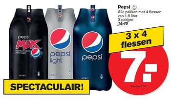 Aanbiedingen Pepsi - Pepsi - Geldig van 10/09/2014 tot 16/09/2014 bij Hoogvliet
