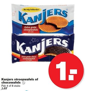 Aanbiedingen Kanjers stroopwafels of chocowafels - Kanjers - Geldig van 10/09/2014 tot 16/09/2014 bij Hoogvliet