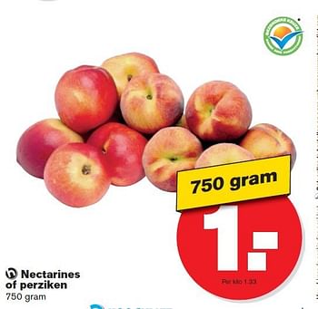Aanbiedingen Nectarines of perziken - Huismerk - Hoogvliet - Geldig van 10/09/2014 tot 16/09/2014 bij Hoogvliet