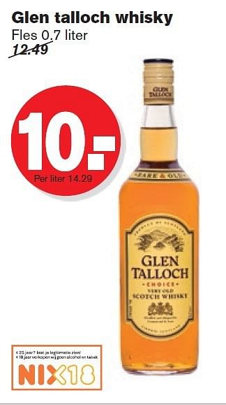 Aanbiedingen Glen talloch whisky - Glen Talloch - Geldig van 10/09/2014 tot 16/09/2014 bij Hoogvliet
