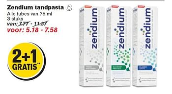Aanbiedingen Zendium tandpasta - Zendium - Geldig van 10/09/2014 tot 16/09/2014 bij Hoogvliet