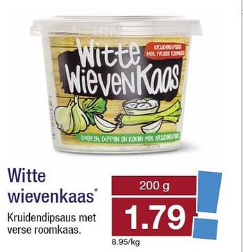 Aanbiedingen Witte wievenkaas kruidendipsaus met verse roomkaas - Huismerk - Aldi - Geldig van 10/09/2014 tot 16/09/2014 bij Aldi