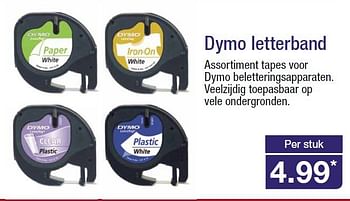Aanbiedingen Dymo letterband - Dymo - Geldig van 10/09/2014 tot 16/09/2014 bij Aldi