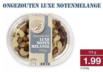 Aanbiedingen Ongezouten luxe notenmelange - Notenboer - Geldig van 10/09/2014 tot 16/09/2014 bij Aldi