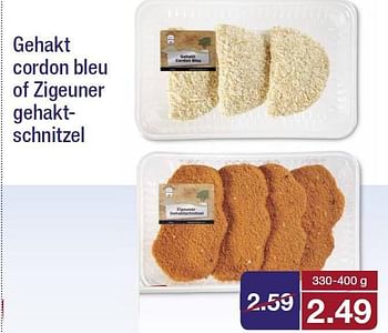 Aanbiedingen Gehakt cordon bleu of zigeuner gehaktschnitzel - Huismerk - Aldi - Geldig van 10/09/2014 tot 16/09/2014 bij Aldi