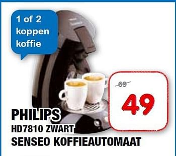 Aanbiedingen Philips hd7810 zwart senseo koffieautomaat - Philips - Geldig van 10/09/2014 tot 21/09/2014 bij Maxwell