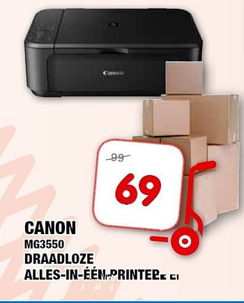Aanbiedingen Canon mg3550 draadloze alles-in-één printer - Canon - Geldig van 10/09/2014 tot 21/09/2014 bij Maxwell