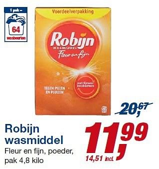 Aanbiedingen Robijn wasmiddel fleur en fijn, poeder - Robijn - Geldig van 10/09/2014 tot 23/09/2014 bij Makro