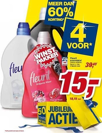 Aanbiedingen Fleuril wasmiddel - Fleuril - Geldig van 10/09/2014 tot 23/09/2014 bij Makro