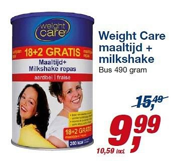 Aanbiedingen Weight care maaltijd + milkshake - Weight Care - Geldig van 10/09/2014 tot 23/09/2014 bij Makro