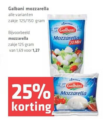 Aanbiedingen Galbani mozzarella - Galbani - Geldig van 11/09/2014 tot 17/09/2014 bij Spar
