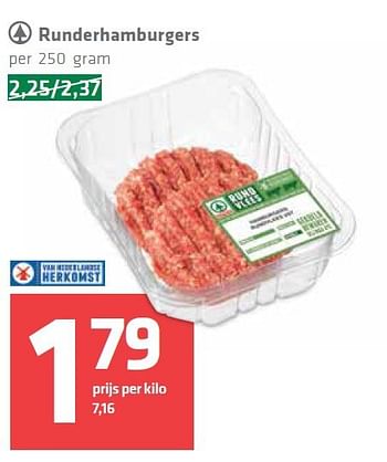 Aanbiedingen Runderhamburgers - Spar - Geldig van 11/09/2014 tot 17/09/2014 bij Spar