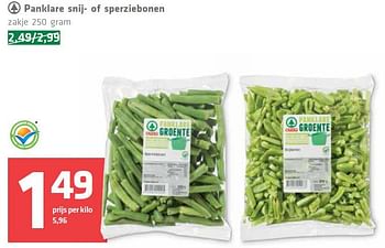 Aanbiedingen Panklare snij- of sperziebonen - Spar - Geldig van 11/09/2014 tot 17/09/2014 bij Spar