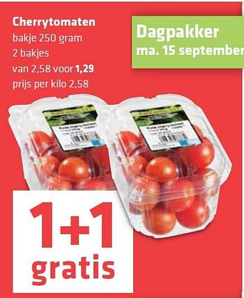 Aanbiedingen Cherrytomaten - Huismerk - Spar  - Geldig van 11/09/2014 tot 17/09/2014 bij Spar