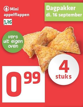 Aanbiedingen Mini appelflappen - Spar - Geldig van 11/09/2014 tot 17/09/2014 bij Spar