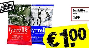 Aanbiedingen Tyrrells chips - Tyrrells - Geldig van 14/09/2014 tot 20/09/2014 bij Plus