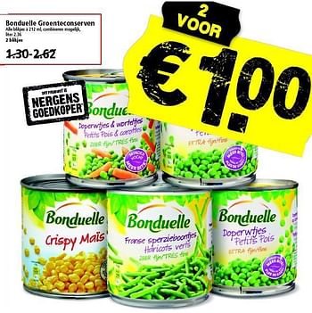 Aanbiedingen Bonduelle groenteconserven - Bonduelle - Geldig van 14/09/2014 tot 20/09/2014 bij Plus