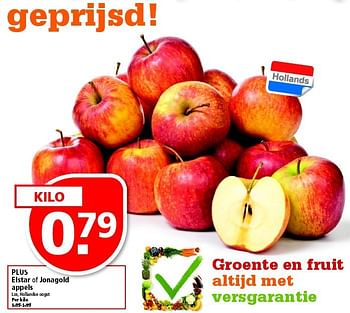 Aanbiedingen Plus elstar of jonagold appels los, hollandse oogst - Huismerk - Plus - Geldig van 14/09/2014 tot 20/09/2014 bij Plus