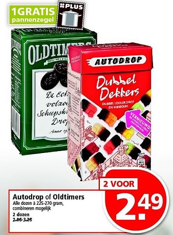 Aanbiedingen Autodrop of oldtimers - Autodrop - Geldig van 14/09/2014 tot 20/09/2014 bij Plus