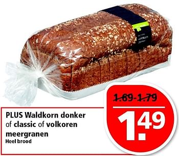 Aanbiedingen Plus waldkorn donker of classic of volkoren meergranen - Huismerk - Plus - Geldig van 14/09/2014 tot 20/09/2014 bij Plus