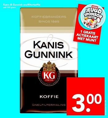Aanbiedingen Kanis + gunnink snelfilterkoffie - Kanis Gunnink - Geldig van 14/09/2014 tot 20/09/2014 bij Deen Supermarkten