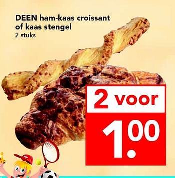 Aanbiedingen Deen ham-kaas croissant of kaas stengel - Huismerk deen supermarkt - Geldig van 14/09/2014 tot 20/09/2014 bij Deen Supermarkten