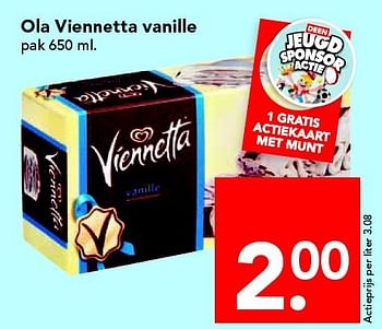 Aanbiedingen Ola viennetta vanille - Ola - Geldig van 14/09/2014 tot 20/09/2014 bij Deen Supermarkten