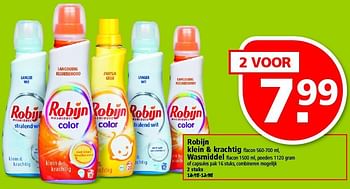 Aanbiedingen Robijn klein + krachtig wasmiddel - Robijn - Geldig van 14/09/2014 tot 20/09/2014 bij Plus