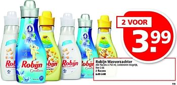 Aanbiedingen Robijn wasverzachter - Robijn - Geldig van 14/09/2014 tot 20/09/2014 bij Plus