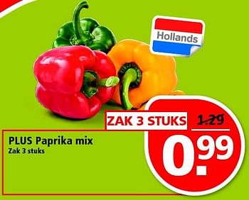 Aanbiedingen Plus paprika mix - Huismerk - Plus - Geldig van 14/09/2014 tot 20/09/2014 bij Plus