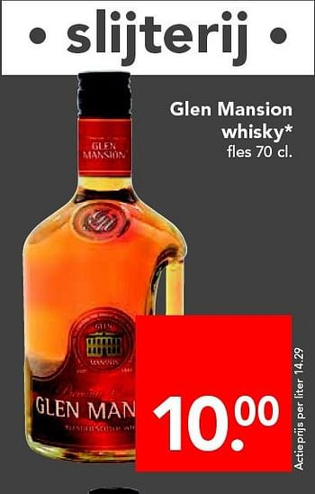 Aanbiedingen Glen mansion whisky - Glen Mansion - Geldig van 14/09/2014 tot 20/09/2014 bij Deen Supermarkten