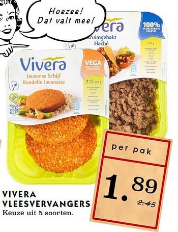 Aanbiedingen Vivera vleesvervangers keuze uit 5 soorten - Vivera - Geldig van 14/09/2014 tot 20/09/2014 bij Deka Markt