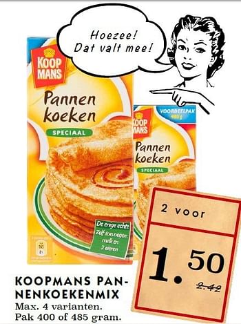 Aanbiedingen Koopmans pannenkoekenmix - Koopmans - Geldig van 14/09/2014 tot 20/09/2014 bij Deka Markt