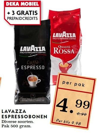 Aanbiedingen L avazza espressobonen - Lavazza - Geldig van 14/09/2014 tot 20/09/2014 bij Deka Markt