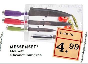 Aanbiedingen Messenset met soft siliconen handvat - Huismerk - Deka Markt - Geldig van 14/09/2014 tot 20/09/2014 bij Deka Markt