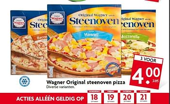 Aanbiedingen Wagner original steenoven pizza - Original Wagner - Geldig van 14/09/2014 tot 20/09/2014 bij Deka Markt