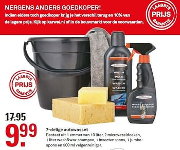 Aanbiedingen 7-delige autowasset - Huismerk Karwei - Geldig van 14/09/2014 tot 20/09/2014 bij Karwei