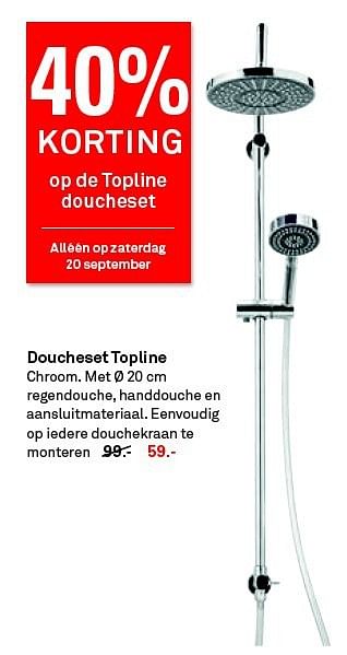 Aanbiedingen Doucheset topline - Huismerk Karwei - Geldig van 14/09/2014 tot 20/09/2014 bij Karwei