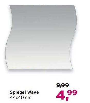 Aanbiedingen Spiegel wave - Huismerk - Leen Bakker - Geldig van 14/09/2014 tot 24/09/2014 bij Leen Bakker