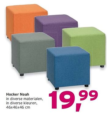 Aanbiedingen Hocker noah in diverse materialen, in diverse kleuren - Huismerk - Leen Bakker - Geldig van 14/09/2014 tot 24/09/2014 bij Leen Bakker